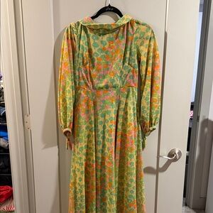 Vintage Floral Long Sleeve Dress
